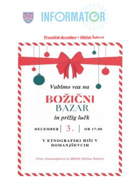 Začenjajo se dogodki v prazničnem decembru v Občini Šalovci